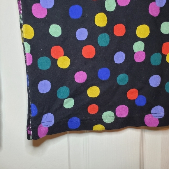 Hanna Andersson Long John Pajamas 14 160 Girls Rainbow Polka-dot Black PJ Set - Picture 7 of 15